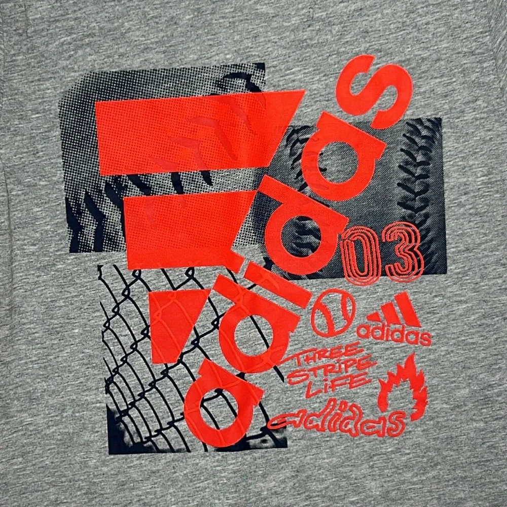 Adidas Boys Graphic Shirt Size Small/8 - Picture 4 of 11